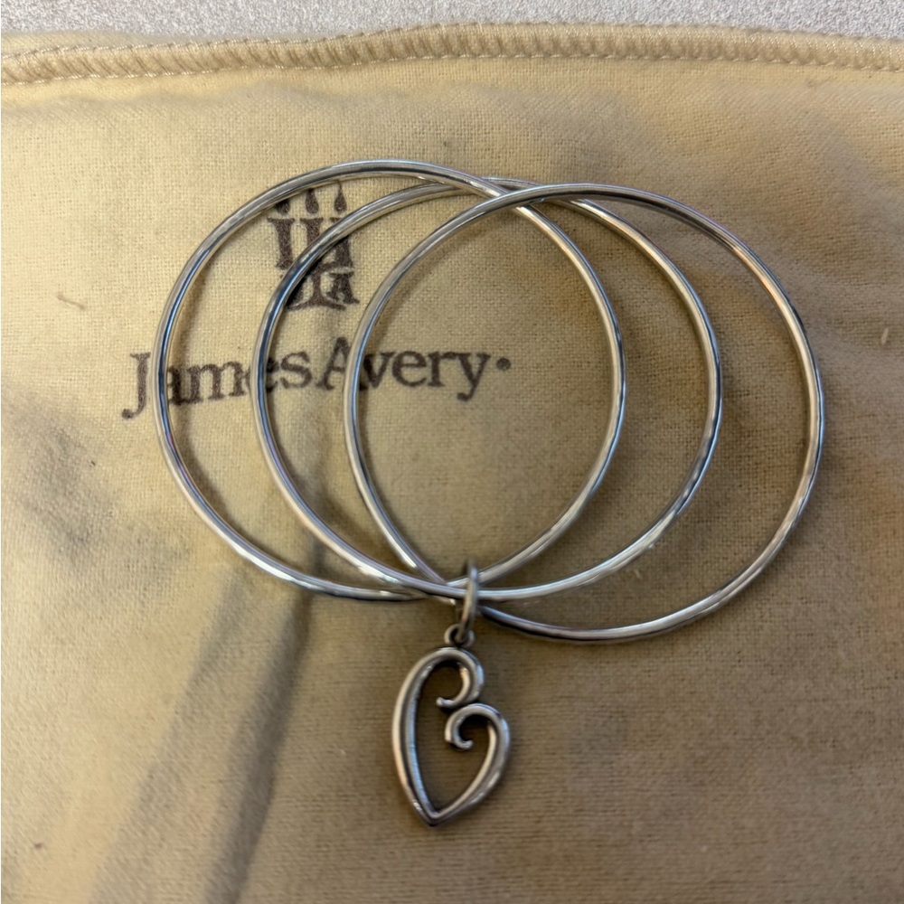 James Avery Mother's Love Bangle Bracelet Sterling Silver- size small - Picture 7 of 8